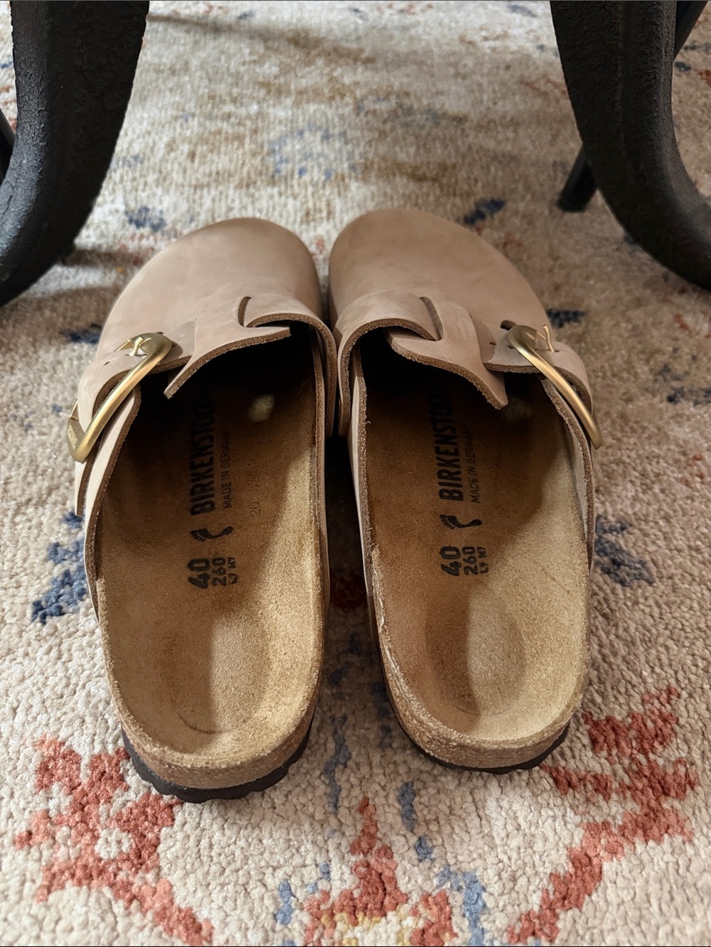 Birkenstock Big Buckle Boston Clogs - Taupe - Size 9-9.5/EU 40 - Picture 5 of 8